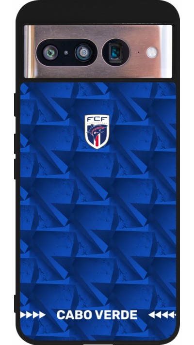 Google Pixel 8 Case Hülle - Silikon schwarz Kap Verde 2026 personalisierbares Fussballtrikot