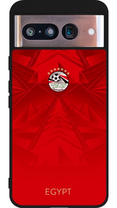 Google Pixel 8 Case Hülle - Silikon schwarz Ägypten 2026 personalisierbares Fussballtrikot