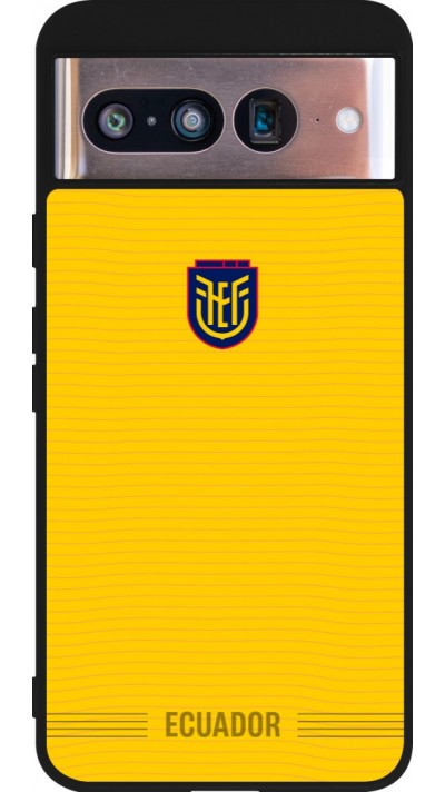 Google Pixel 8 Case Hülle - Silikon schwarz Ecuador 2026 personalisierbares Fussballtrikot