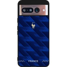 Google Pixel 8 Case Hülle - Silikon schwarz Frankreich 2026 personalisierbares Fussballtrikot