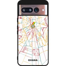 Google Pixel 8 Case Hülle - Silikon schwarz Ghana 2026 personalisierbares Fussballtrikot