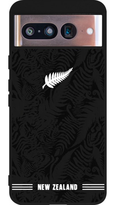 Google Pixel 8 Case Hülle - Silikon schwarz Neuseeland 2026 personalisierbares Fussballtrikot