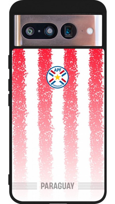 Google Pixel 8 Case Hülle - Silikon schwarz Paraguay 2026 personalisierbares Fussballtrikot