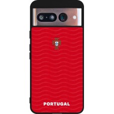 Google Pixel 8 Case Hülle - Silikon schwarz Portugal 2026 personalisierbares Fussballtrikot