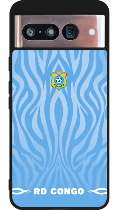 Google Pixel 8 Case Hülle - Silikon schwarz Demokratische Republik Kongo 2026 personalisierbares Fussballtrikot