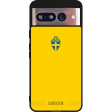 Google Pixel 8 Case Hülle - Silikon schwarz Schweden 2026 personalisierbares Fussballtrikot