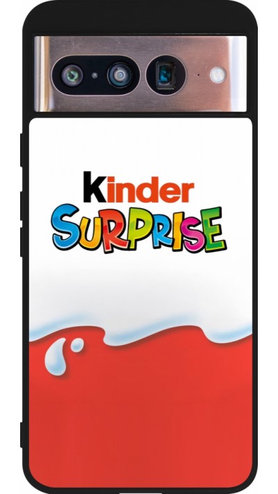 Coque Google Pixel 8 - Silicone rigide noir Kinder Surprise