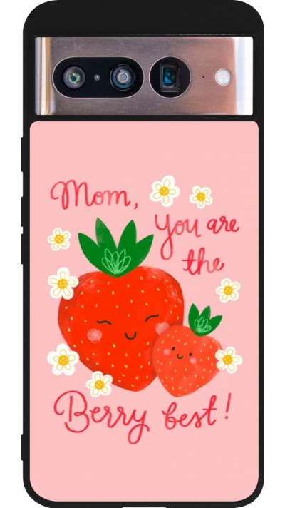 Google Pixel 8 Case Hülle - Silikon schwarz Mom 2026 Berry best