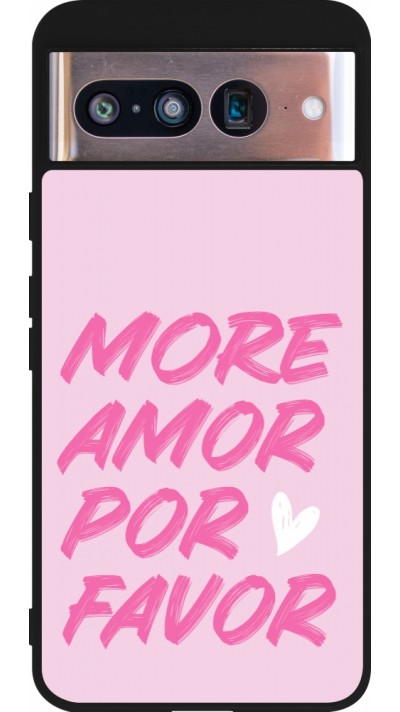 Coque Google Pixel 8 - Silicone rigide noir More amor porfavor