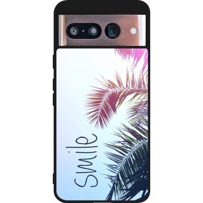 Google Pixel 8 Case Hülle - Silikon schwarz Smile 05