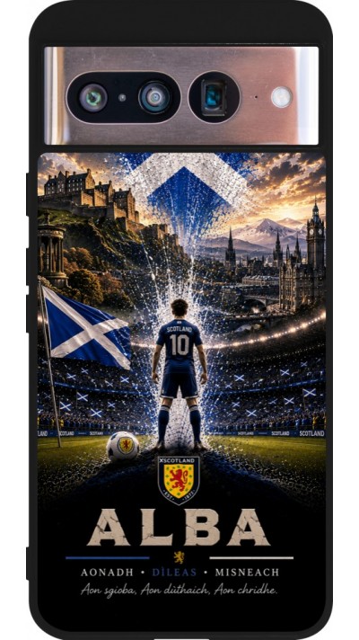 Google Pixel 8 Case Hülle - Silikon schwarz Fussball Schottland splash 2026