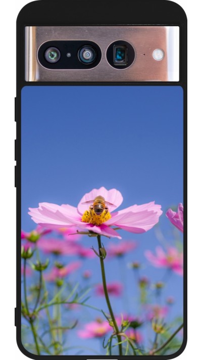 Google Pixel 8 Case Hülle - Silikon schwarz Bee on a flower 2026