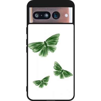 Google Pixel 8 Case Hülle - Silikon schwarz Butterflies Spring 2026