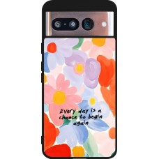 Google Pixel 8 Case Hülle - Silikon schwarz Every day is a chance 2026