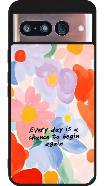Google Pixel 8 Case Hülle - Silikon schwarz Every day is a chance 2026
