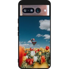 Google Pixel 8 Case Hülle - Silikon schwarz Hot air balloon 2026