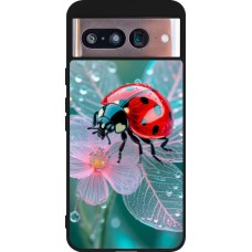 Google Pixel 8 Case Hülle - Silikon schwarz Ladybird in bloom 2026