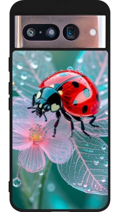 Google Pixel 8 Case Hülle - Silikon schwarz Ladybird in bloom 2026
