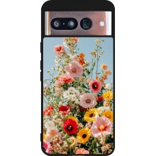 Google Pixel 8 Case Hülle - Silikon schwarz Spring flowers 2026