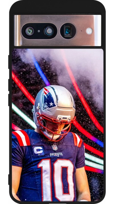 Google Pixel 8 Case Hülle - Silikon schwarz Super Bowl 26 Patriots 3