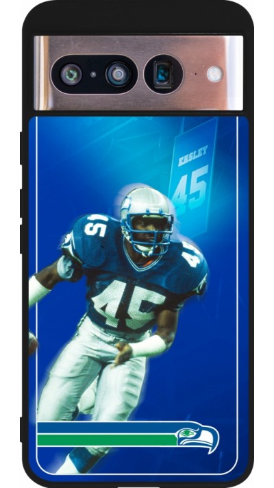 Google Pixel 8 Case Hülle - Silikon schwarz Super Bowl 26 Seattle 1