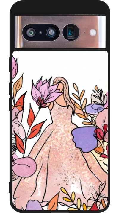 Google Pixel 8 Case Hülle - Silikon schwarz Taylor Swift Sketch - White