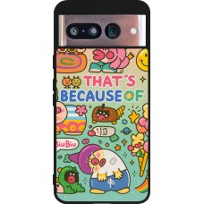 Google Pixel 8 Case Hülle - Silikon schwarz Thats beacause of