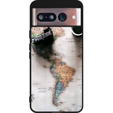 Google Pixel 8 Case Hülle - Silikon schwarz Travel 01