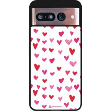 Google Pixel 8 Case Hülle - Silikon schwarz Valentine 2022 Many pink hearts