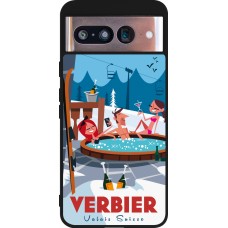 Google Pixel 8 Case Hülle - Silikon schwarz Verbier Mountain Jacuzzi