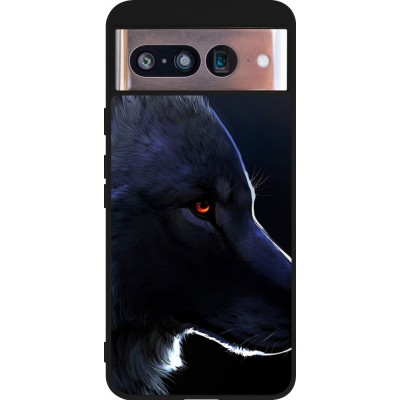Google Pixel 8 Case Hülle - Silikon schwarz Wolf Shape