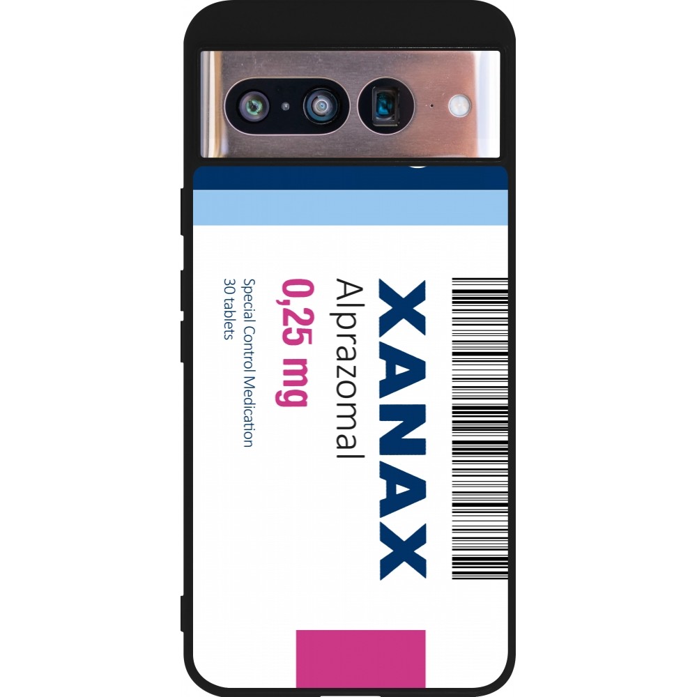 Google Pixel 8 Case Hülle - Silikon schwarz Xanax Alprazolam 2025