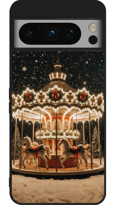 Coque Google Pixel 8 Pro - Silicone rigide noir Christmas 25 Carousel