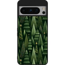Google Pixel 8 Pro Case Hülle - Silikon schwarz Christmas 25 Pattern Xmas Tree