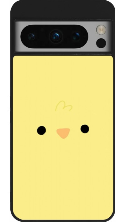 Google Pixel 8 Pro Case Hülle - Silikon schwarz Easter 2026 Little chicken