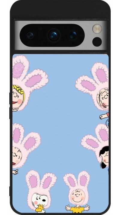 Google Pixel 8 Pro Case Hülle - Silikon schwarz Easter 2026 Snoopy
