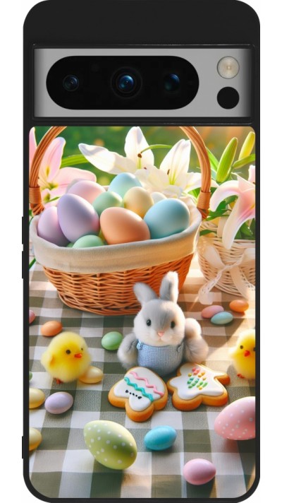 Google Pixel 8 Pro Case Hülle - Silikon schwarz Ostern 2025 Osterkorb