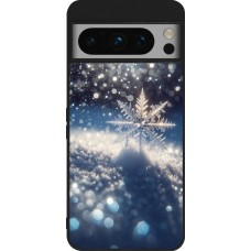 Google Pixel 8 Pro Case Hülle - Silikon schwarz Schneeflocke Solar Glanz
