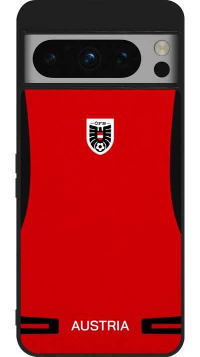 Google Pixel 8 Pro Case Hülle - Silikon schwarz O?sterreich 2026 personalisierbares Fussballtrikot