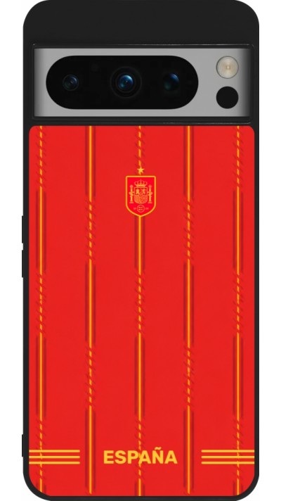 Google Pixel 8 Pro Case Hülle - Silikon schwarz Spanien 2026 personalisierbares Fussballtrikot