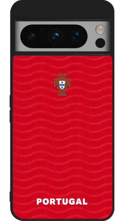 Google Pixel 8 Pro Case Hülle - Silikon schwarz Portugal 2026 personalisierbares Fussballtrikot