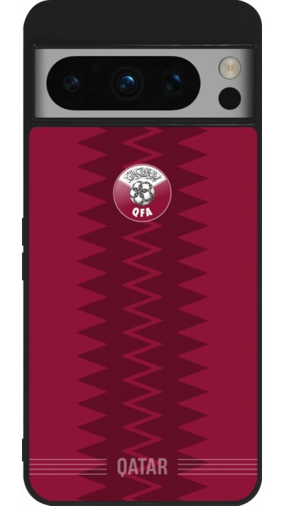 Google Pixel 8 Pro Case Hülle - Silikon schwarz Qatar 2026 personalisierbares Fussballtrikot