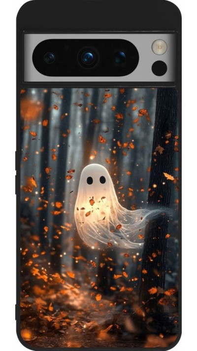 Google Pixel 8 Pro Case Hülle - Silikon schwarz Halloween 2025 Ghost in the forest