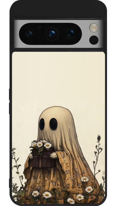 Google Pixel 8 Pro Case Hülle - Silikon schwarz Halloween 2025 Ghost gardener
