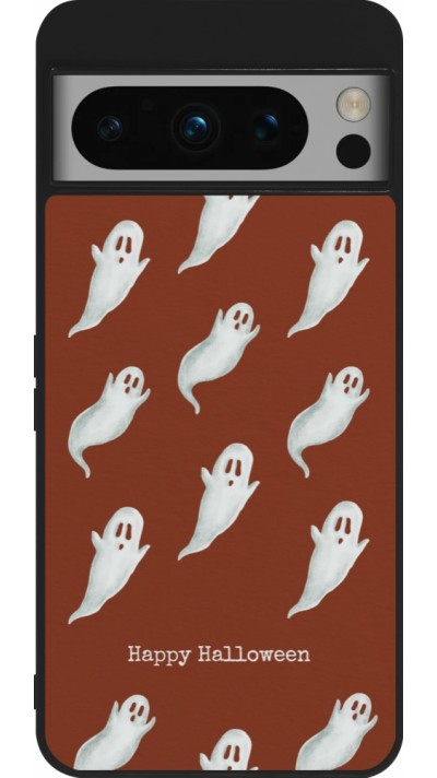 Google Pixel 8 Pro Case Hülle - Silikon schwarz Halloween 2025 Pattern of ghosts
