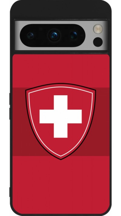 Google Pixel 8 Pro Case Hülle - Silikon schwarz Hockey World Championship Ecusson Suisse