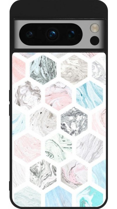 Coque Google Pixel 8 Pro - Silicone rigide noir Marble Everything