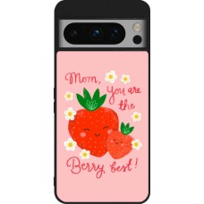 Coque Google Pixel 8 Pro - Silicone rigide noir Mom 2026 Berry best