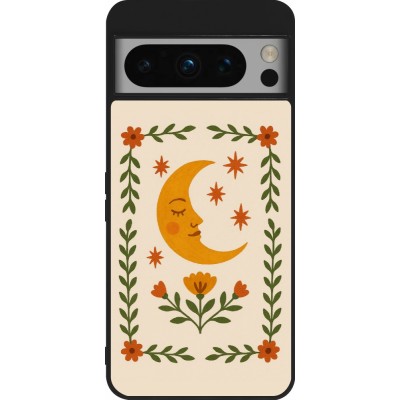 Google Pixel 8 Pro Case Hülle - Silikon schwarz Half moon stamp 2026