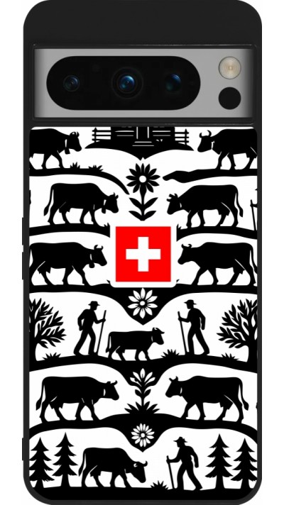 Google Pixel 8 Pro Case Hülle - Silikon schwarz Poya Schweiz 3